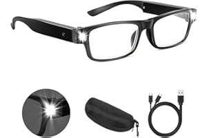 NZQXJXZ 200% Magnifying Glasses with Light,USB Rechargeable LED Lighted Magnifying Eyewear,Hands Free Head Magnifier Eyeglasses for Close Work, Hobbies,Reading,Craft
