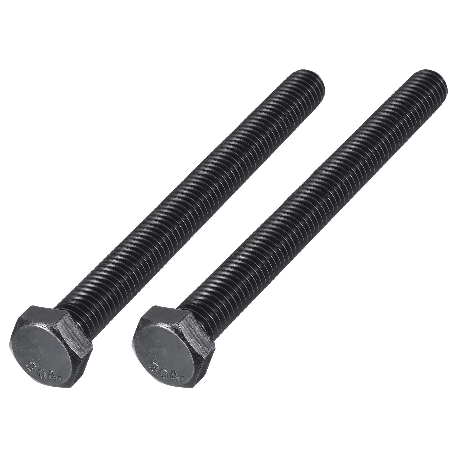 METALLIXITY Hex Head Bolts (1/2-13 x 5-1/2") 2Pcs, 304 Stainless Steel 18-8, Fully Threaded, External Hex Drive, Hex Head Screw Bolt, Black Oxide โ image 1