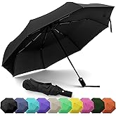 LIDOMPO Travel Compact Umbrellas for Rain Portable Automatic Open/Close Windproof Folding Small Umbrella