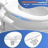 SAMODRA Ultra-Slim Cold Water Bidet Toilet Seat Attachment 0.19in UK view 4