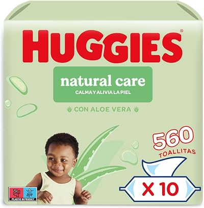 Huggies Natural Care Baby Wipes 560 Wipes 10 Packs Aloe Vera Hypoallergenic