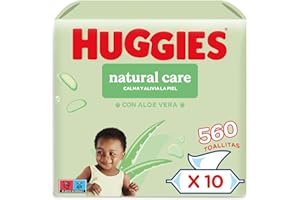 Huggies Natural Care Soothe and Comfort Baby Wipes, Aloe Vera, 56 count (Pack of 10) - Packaging May Vary