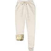 Yeokou Women's Warm Sherpa Lined Athletic Sweatpants Jogger Fleece Pants