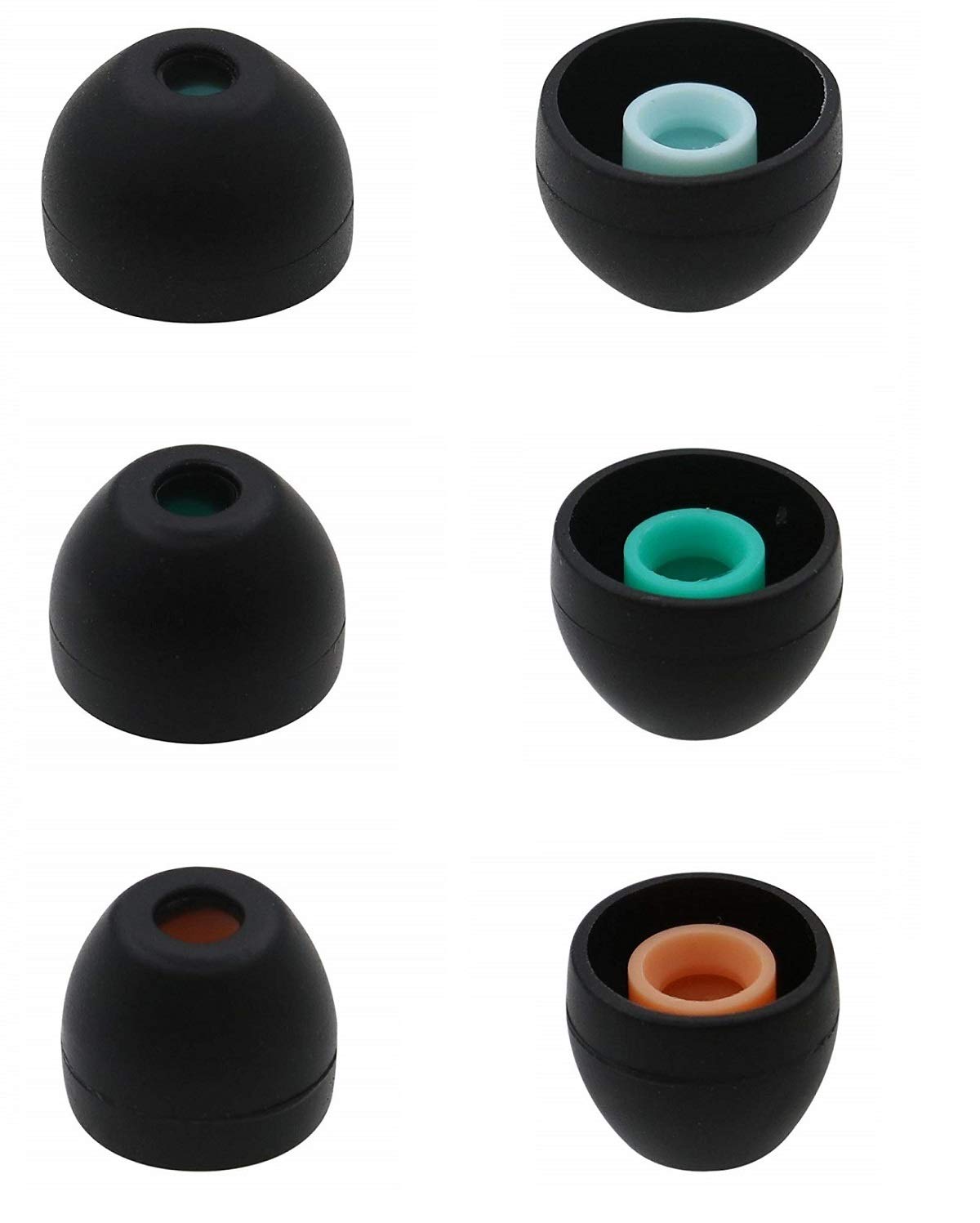 Photo 1 of JNSA Silicone Earbuds Tips Ear Tips Replacement for Sony WF 1000xm5/1000xm4, XBA, MDR and DR Series in-Ear Earphone Headsets SML 3 Size 3 Pairs,Black