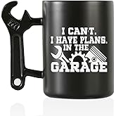 Onebttl Mechanic Coffee Mug Garage Gifts for Men Car Guy Man Cave, Have Plans in Garage, with Wrench Handle, Father, Boyfriend, Husband, Ceramic 13.5oz/400ml