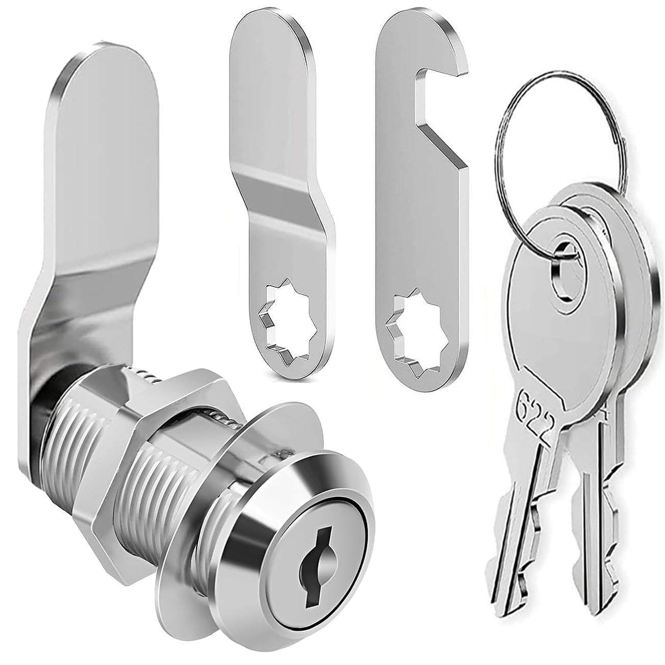 Litensh Scurity Cabinet Cam Locks 25mm, Mailbox Lock with Key Different, Letter Post Box Lock, Secure Files Drawers Dresser Cupboard Furniture Door Locks — image 1