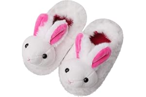 eccbox Toddler Boys Girls Cute Slippers Unicorn Fluffy Fuzzy Winter Warm Slippers Cartoon Animal Plush Indoor House Slip-on Shoes