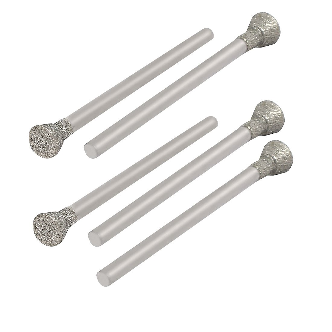 Sourcingmap 2.35mmx5mm Diamond Coated Inverted Cone Mounted Points Grinding Bits 5pcs