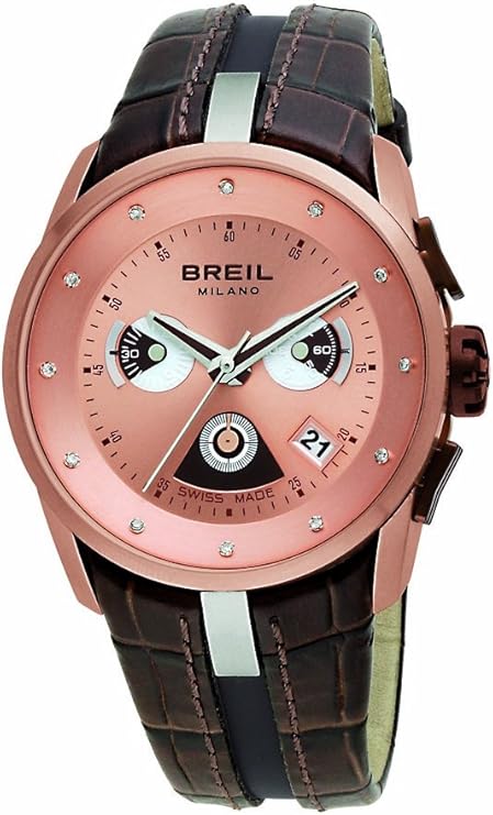 Breil Ladies Milano Chrono Watch BW0434 with Bronze Colour IP Case and Gold Colour Dial with 