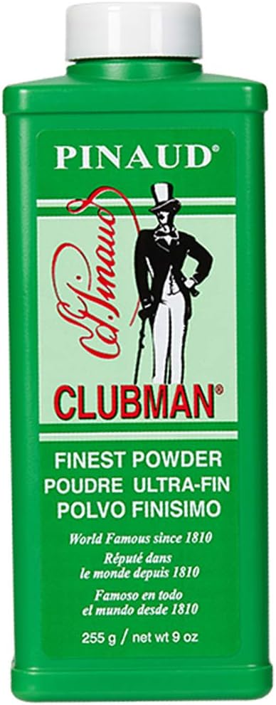 Clubman Talc White 9 oz Fresh Dry Skin Control Moisture Keep Cool Irritation