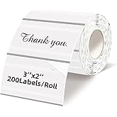 Starboling 3" x 2" Clear Thermal Labels,Self-Adhesive Rectangle Thermal Printer Sticker,for Price,Barcode,Mailing,Name