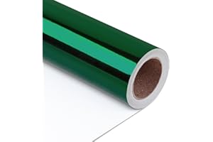 NESCCI Dark Green Metallic Wrapping Paper, Solid Color Paper,Gift Wrapping Paper,Perfect for Wedding,Valentine's Day,Birthday, Christmas,Baby Shower,DIY Bouquet (17.5 Inches X 32.8 Feet)