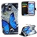 Galaxy S4 Case,S4 Case,JanCalm [Kickstand] Pattern Premium PU Leather Wallet [Card/Cash Slots] Protective Flip Cover for Samsung Galaxy S 4Including-ONE Crystal Pen(Lovely Butterfly)
