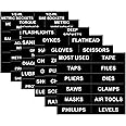 Magnetic Tool Box Organization Labels,Tool Chest Organizer Labels with Strong Magnets,Easy to Read Printing - Fits All Brands of Steel Tool Box Drawers (72 Pcs, 4 x 1 Inches)