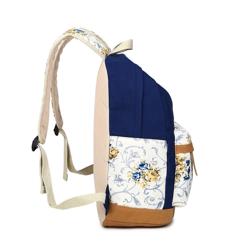 BMKWSG Plain pelle sintetica donne zaino multi tasche blu navy 412816&nbsp;cm Zaini e borse sportive