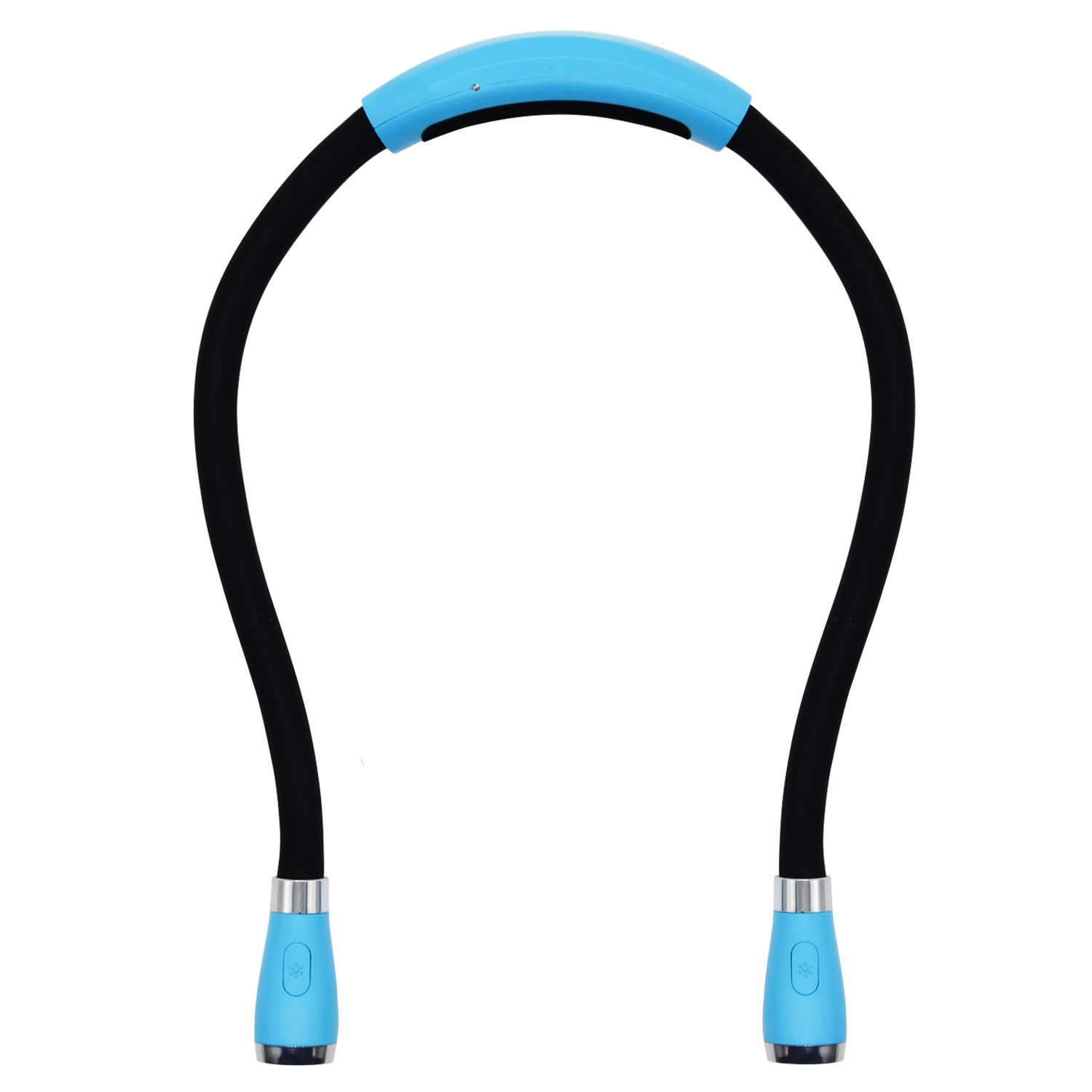 LUXJET® Flexibel LED Buchlampen Wiederaufladbar Leselampe Lampe, auch für kinderbeleuchte/joggen/wandern/Camping/Picknick (Hände frei/ 3 Helligkeitsstufen/USB Anschluss) (Hellblau)