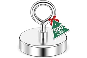 NIUKNOW Strong Fishing Magnet 2.36 inch 500lbs Rare Earth Magnet Heavy Duty Large Security Tags Removal Tools High Power Super Strong Gift Magnets Heavy Duty for Fishing, Treasure Hunting, Item Retrieval