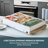 Cooks Professional 4-Section Buffet Warmer 7.2 Litre Capacity Nordic White view 2