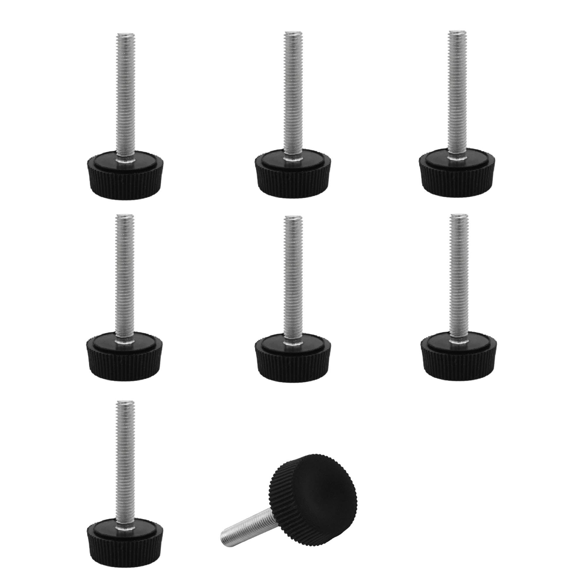 SKIR'CO 8 pcs, Furniture Leveling Feet M5 x 30 mm, Adjustable Metal Round Legs, Threaded M5 Stem, Leveler Foot