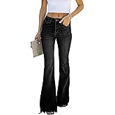 KUNMI Women's Flare Bell Bottom Jeans High Waisted Wide Leg Bootcut Jeans Stretchy Denim Pants