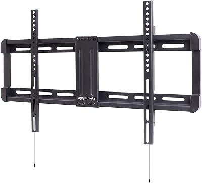 Amazon Basics Low-Profile TV Wall Mount, 81.2-218 cm, Black, Horizontal Post
