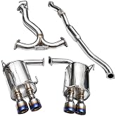 Invidia (HS15STIG3T) Q300 Rolled Titanium Quad Tip Cat-Back Exhaust System for Subaru WRX/STI