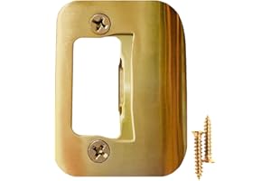 GATOR STRIKE PLATES Gator Door Latch Restorer - Strike Plate (Bright Brass)