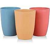 LuckyZone Wheat Straw Reusable Cup (12 oz) - Unbreakable Drinking Glasses Sets - Dishwasher Safe Tumbler - BPA Free and Eco friendly (3 Color_A)