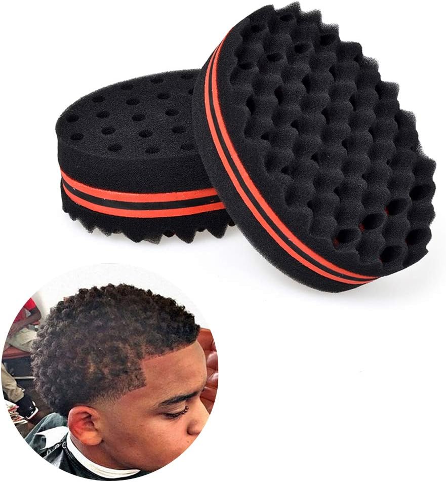 Xiton 1 Pack Wave Hair Curl Sponge Oval Brush Double Side Twist