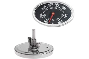 CRIDITPID Lid Thermometer Temperature Gauge Replacement Parts for DYNA-GLO DGF510SBP, DGF493BNP, BBQ Grillware GGPL-2100, Heat Indicator for Backyard Grill BY13-101-001-12, GBC1461W, BY13-101-001-13 and others.