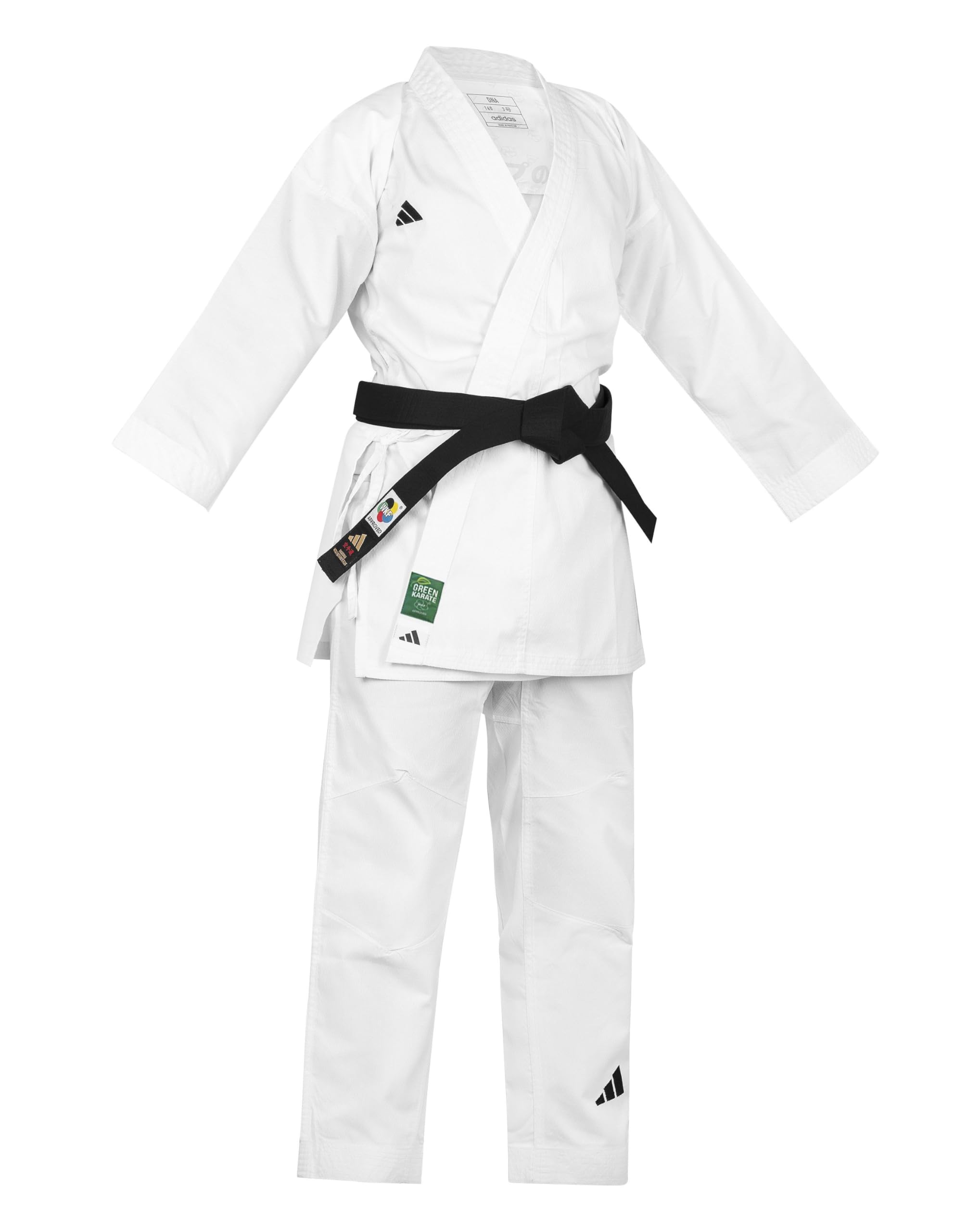 adidas WKF Kumite Fighter Martial Arts Uniform for Karate Training, Sparring, in White Climacool Technology 8OZ