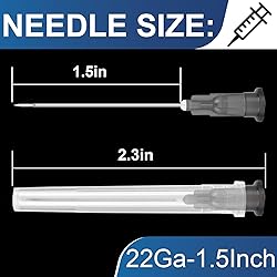 TENKAIWICK 30 Pack 5ml Syringes with Needle-22Ga