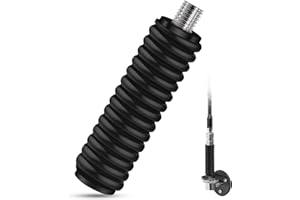 Marketty SS-3H CB Antenna Spring, Stainless Steel Heavy Duty CB Radio Antenna Mount Spring, Spring to Fit Mobile/in-Vehicle CB Radio Antenna Mount Up to 60" Long and 3/8" X 24 Thread (Black)