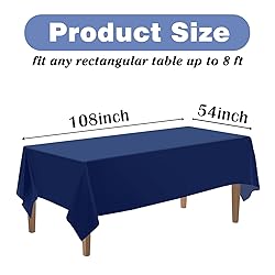 Kopokita 2PCS Navy Blue Plastic Tablecloths 54 x