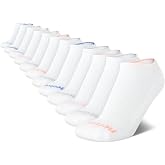 Reebok Womens No Show Socks Moisture Wicking Cushion Low Cut Socks 12 Pack | Stretch Performance Fabric, Cushioned Heel and Toe, Arch Support, Comfort Seam, Shoe Size 4-10