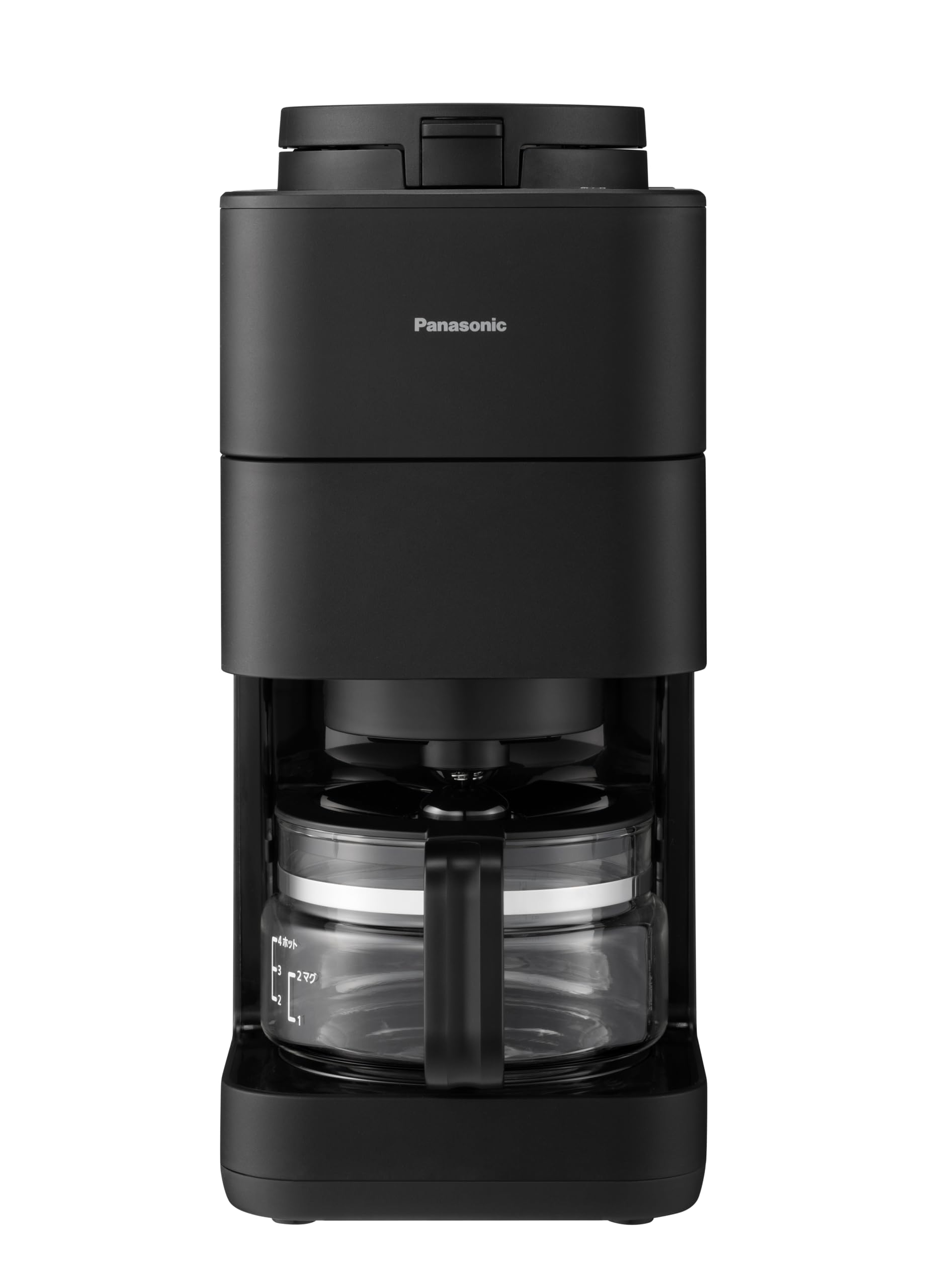 Panasonic NC-A58-K Coffee Maker, Fully Automatic with Mill, Boiling Water Purification Function, Decafe Bean Course, Black