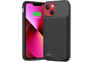 MAXBEAR Battery Case for iPhone 13 Mini, Upgraded 6500mAh Slim Portable Protective Charging Case Compatible with iPhone 13 Mini (5.4 inch) Rechargeable Battery Pack Charger Case (Black)