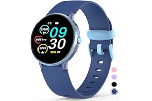 MgaoLo Kids Smart Watch,Fitness Tracker with Heart Rate Sleep Monitor for Boys Girls,Waterproof DIY Watch Face Pedometer Activity Tracker for Android iPhone (Can be Used Without app/Phone)