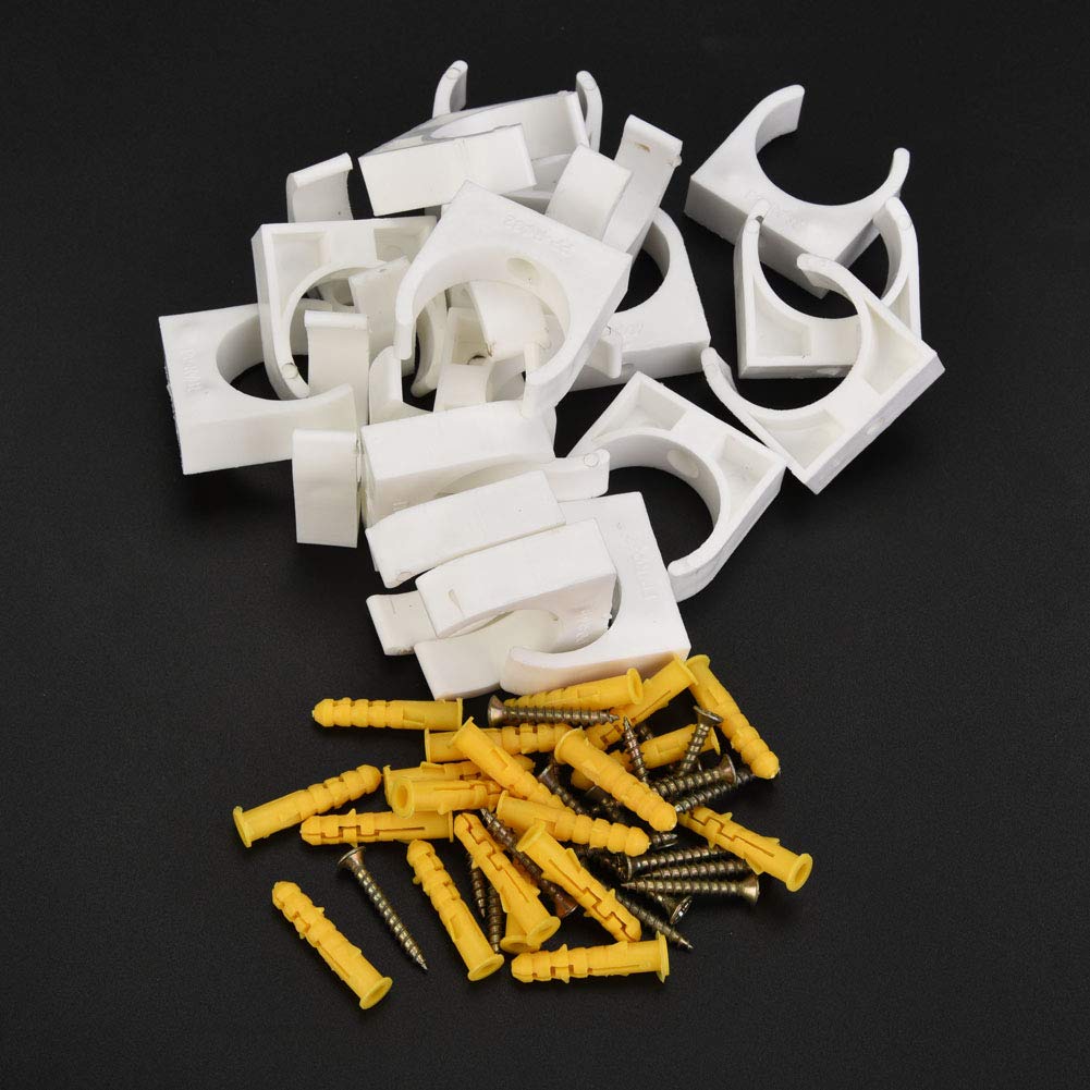 20pcs 16/20/25/32mm PPR U-Shape Hose Clamp with Screw Fixing (32mm)