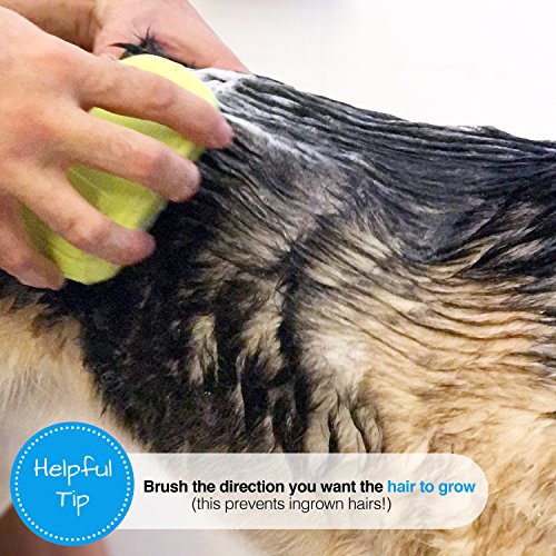 Dog Bath Brush – Best Pet Bathing Tool for Dogs – Pet Shampoo Brush for Grooming – Soft Silicone Bristles Give Pet Gentle Massage - Thumbnail 4