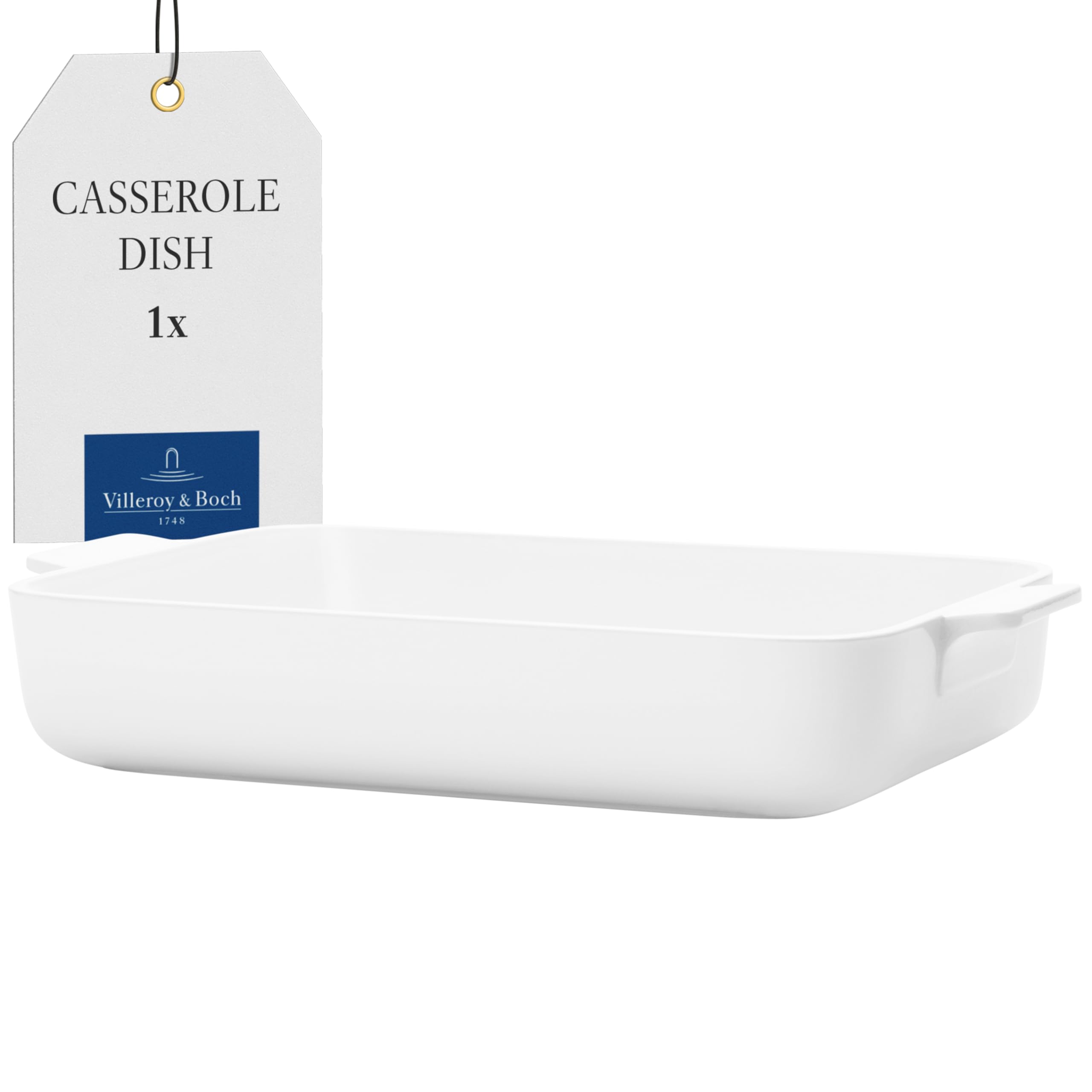 Villeroy & Boch Clever Cooking Rectangular Baking Pan, 34 x 24 cm, Premium Porcelain, White