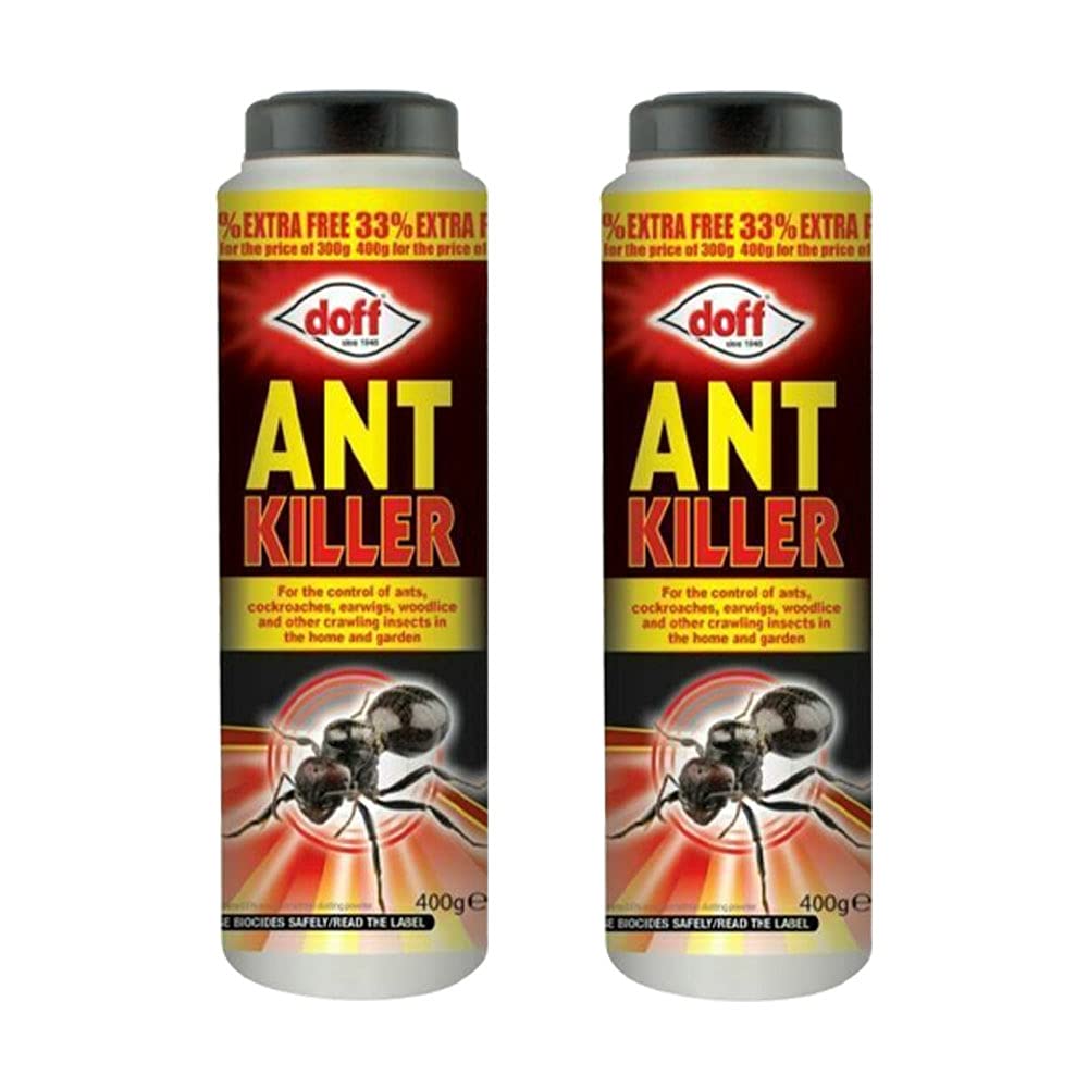 Ant Killer Powder for Indoor and Outdoor Use - Strongest Ant Killer for Lawns, Home, Garden to Kill Ants, Cockroaches, Woodlice, Earwigs and Crawling Insects (Pack of 2)