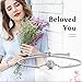 SHINCO Bella Lotus Starry Bead 18k White Gold Plated Cubic Zirconia Paved Adjustable Women/Girls Charm Bracelets, Gifts for Love, Thanks, Christmas and New Year