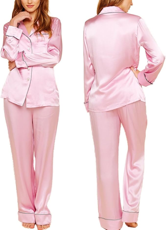 Amazon シルクパジャマレディス長袖夏涼しく吸湿ギフトセット