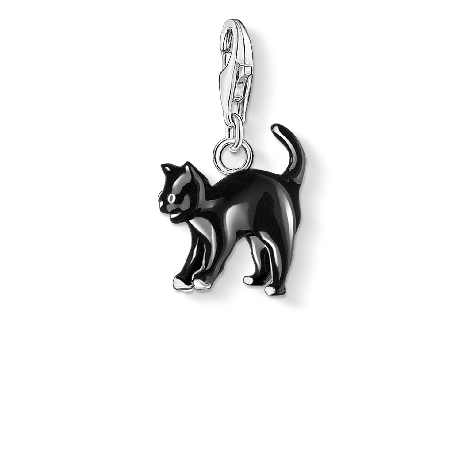 Thomas Sabo Women Charm Pendant Cat Charm Club 925 Sterling Silver 0701-007-11