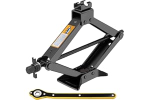 TOTOZAKUL Car-Jack-Kit-1.5-Ton-(3306lbs), Scissor Jack Lift Heavy Duty with Saving Ratchet Wrench Tire Change Kit Tool for Car SUV MPV Black