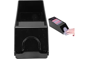 HAOX 6-Deck Blackjack Dealing Shoe, Black Manual Playing Card Shuffler, Poker Playing Board Game Tool Accessory, Great for Home & Tournament Use for Classic Poker & Trading Card Games