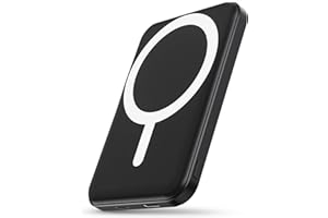 podoru for Magsafe Battery Pack, 5000mAh Magnetic Power Bank with Type-C Cable 20W PD Fast Charging Lighting Input Wireless Portable Charger for iPhone 17/16/15/14/13/12/ All Series-Black