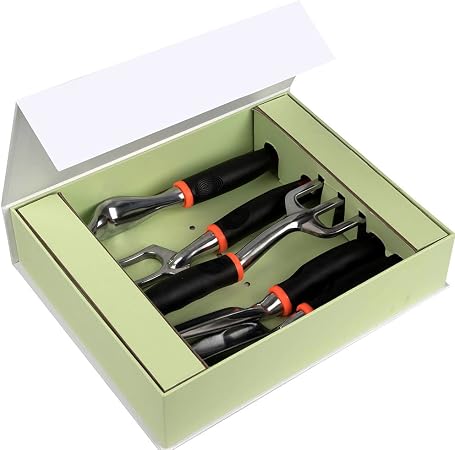 CIELCERA 5 piezas de jardinería conjunto de herramientas con caja ...