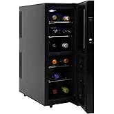 Koolatron Urban Series 12 Bottle Wine Cooler Refrigerator Dual Zone Thermoelectric Wine Fridge Freestanding Wine Cellar for R
